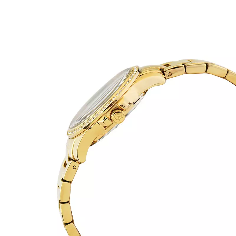 Jam Tangan Wanita Alexandre Christie Passion AC 2A97 BF BGPBO Ladies Brown Dial Gold Stainless Steel Strap