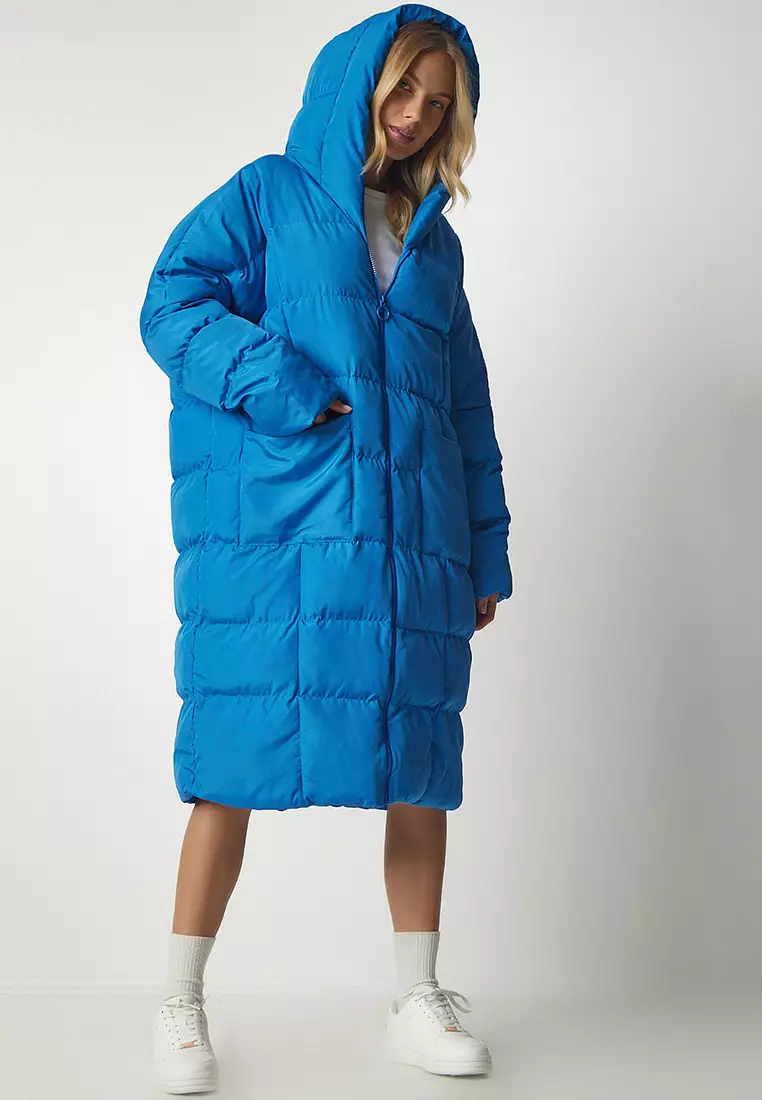Hooded Long Inflatable Coat