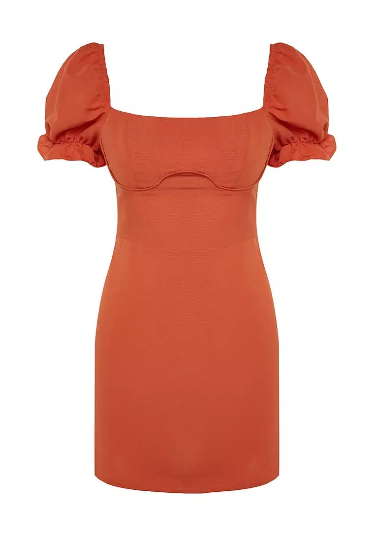 Buy Trendyol Puff Sleeve Mini Dress 2024 Online | ZALORA Singapore