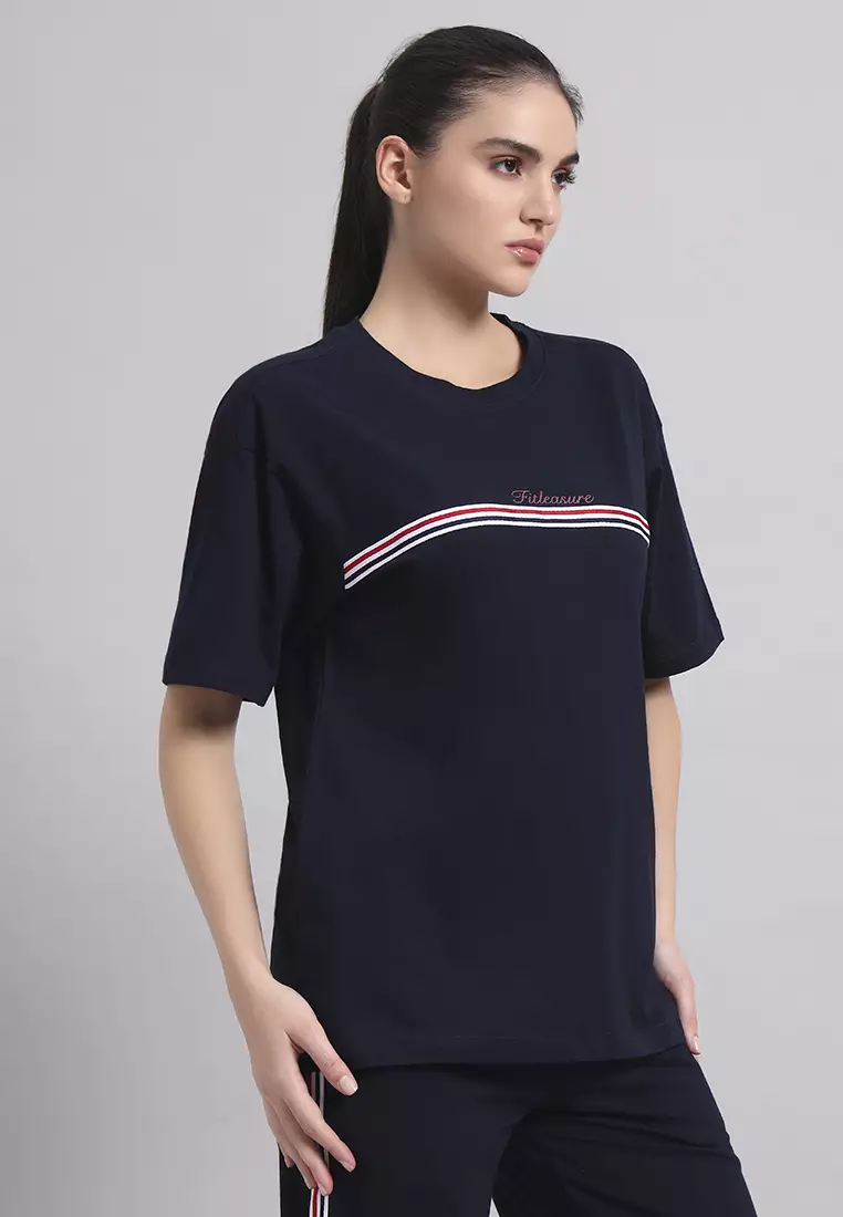 Women’s Essential Oversized Workwear Navy Tee