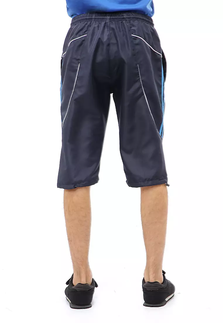 Yume Short Pants Celana Jogger Cycling Sport Pria 3/4 Material Micro Rib-Stop ORIGINAL - Black Blue
