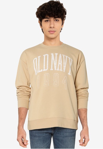 Old Navy brown Ono Logo Core Crew Sweatshirt 01577AA1DD549AGS_1