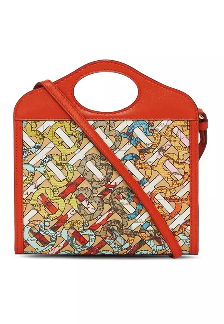 The Pocket TB Monogram Tote Bag for Women in Multicolor