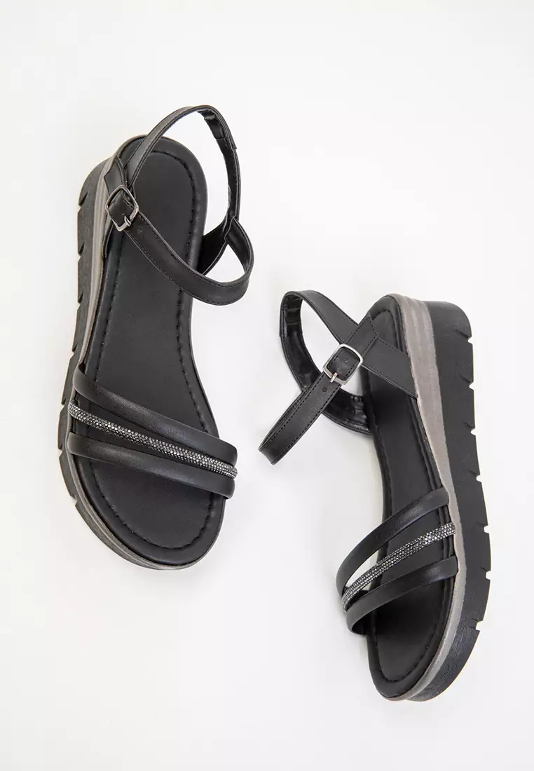 Women's Black Sandals 20331
