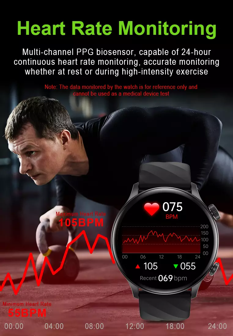 Smartwatch ZW63 Waterproof IP67 Tracker Outdoor Custom Wallpaper Sports Fitness Tracker Bluetooth Call black