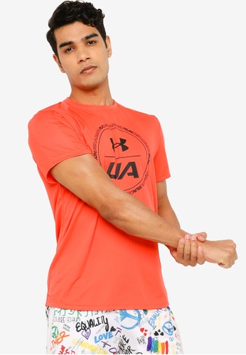 Under Armour red UA Speed Stride Graphic Short Sleeve Tee EE614AA949977AGS_1