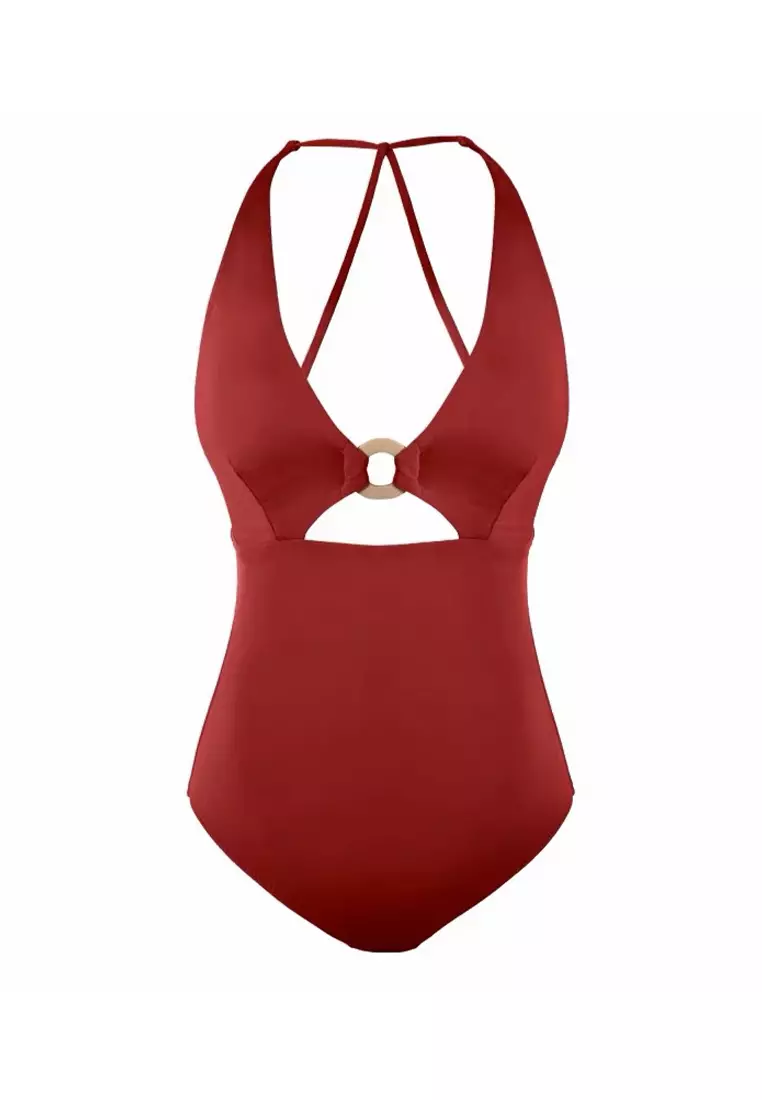 新款連體吊帶泳衣 CA24032110RD