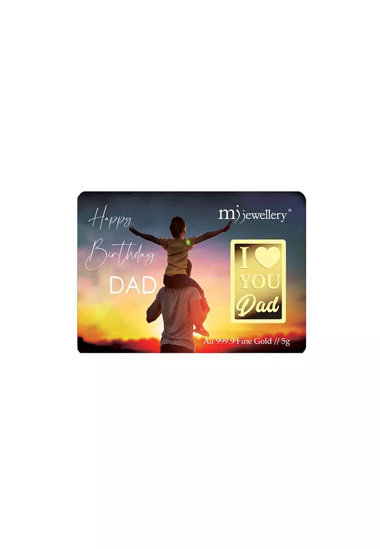 5G Gold Collection 999.9/24K Happy Birthday Dad Series Gold Bar (5g)