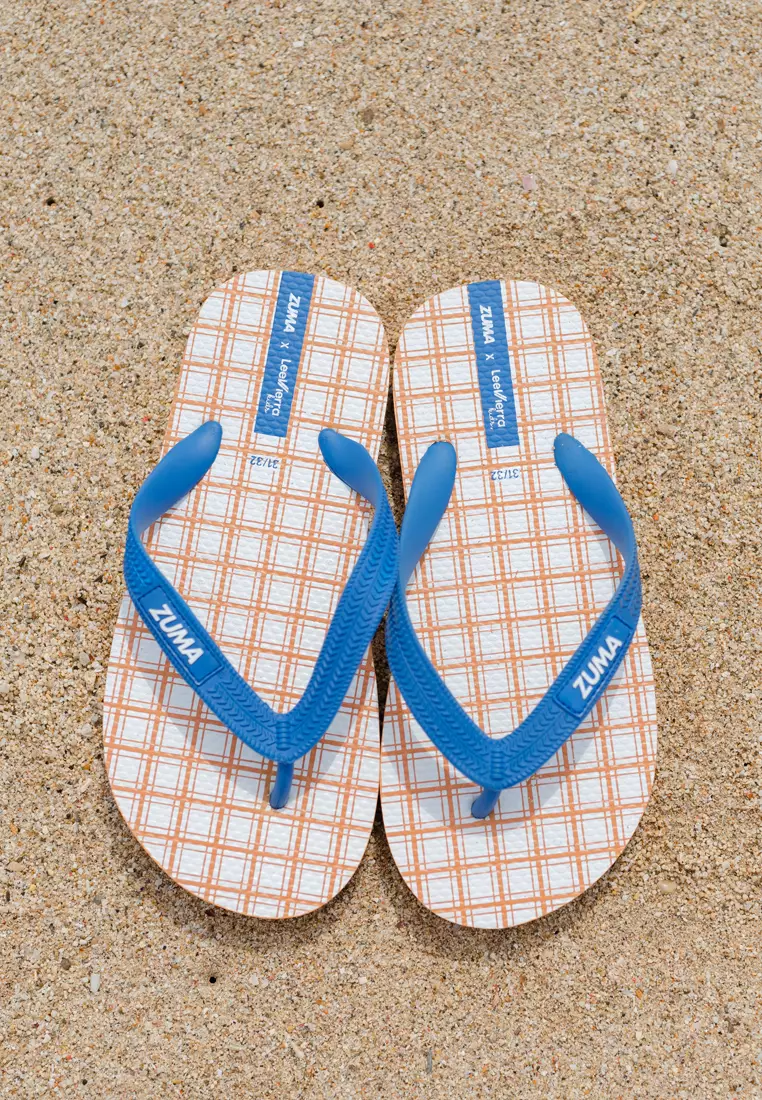 Zuma X Lee Vierra Kids Flip Flops - Plaid