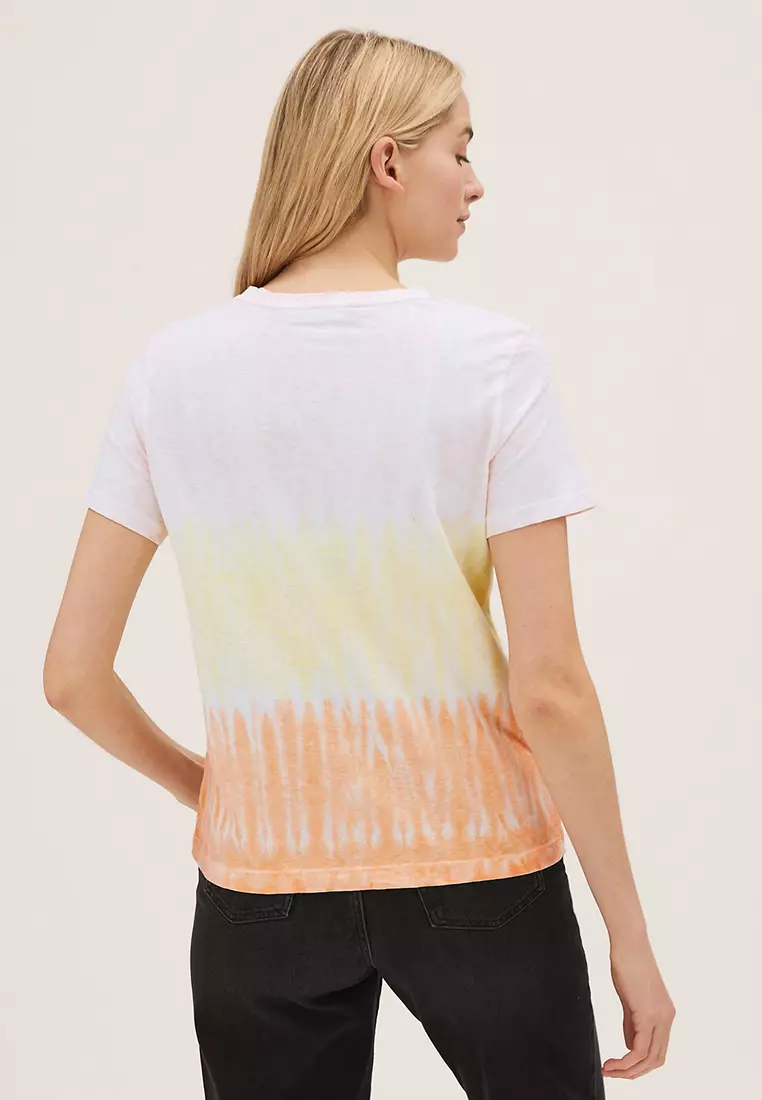 Pure Cotton Printed Crew Neck T-Shirt