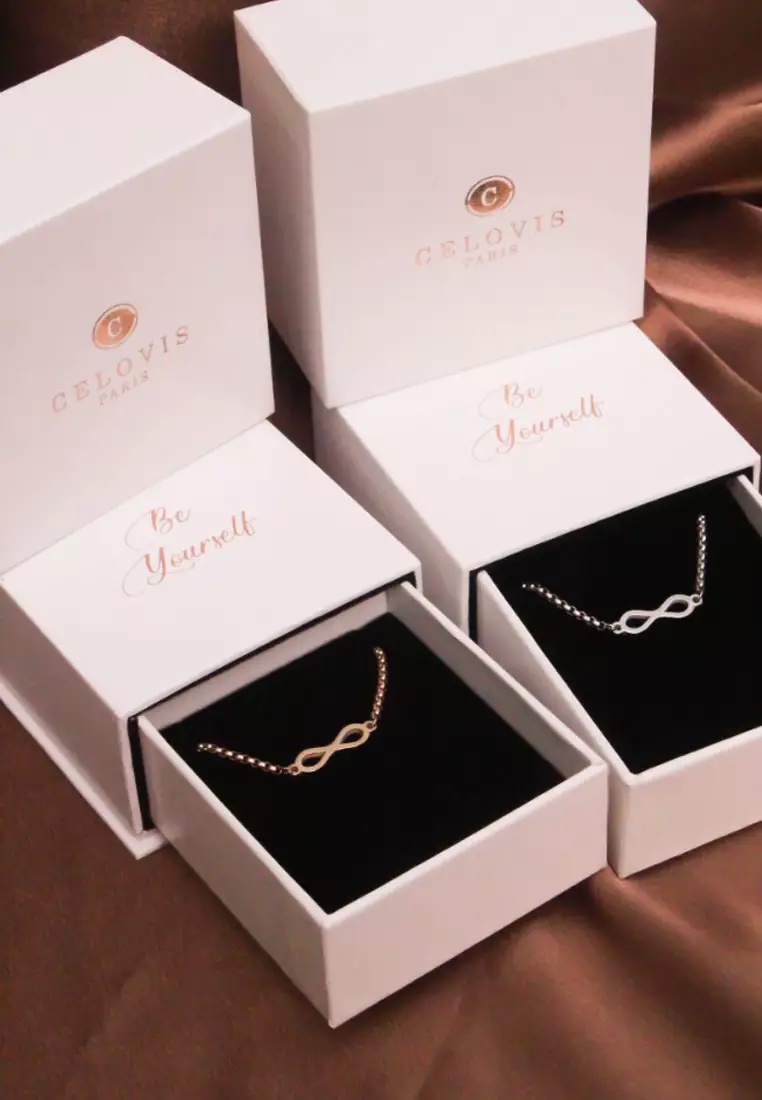 Infinity Endless Love Necklace + Bracelet (Rose Gold)