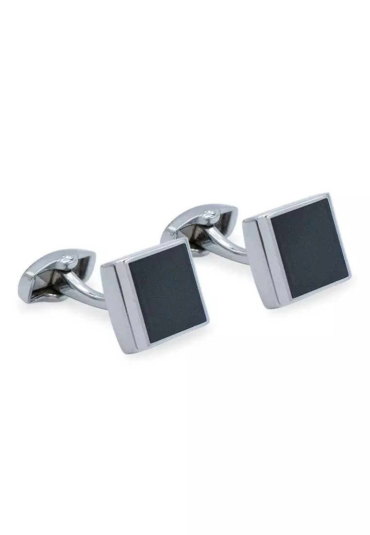 Yare Black Horizontal Cufflink