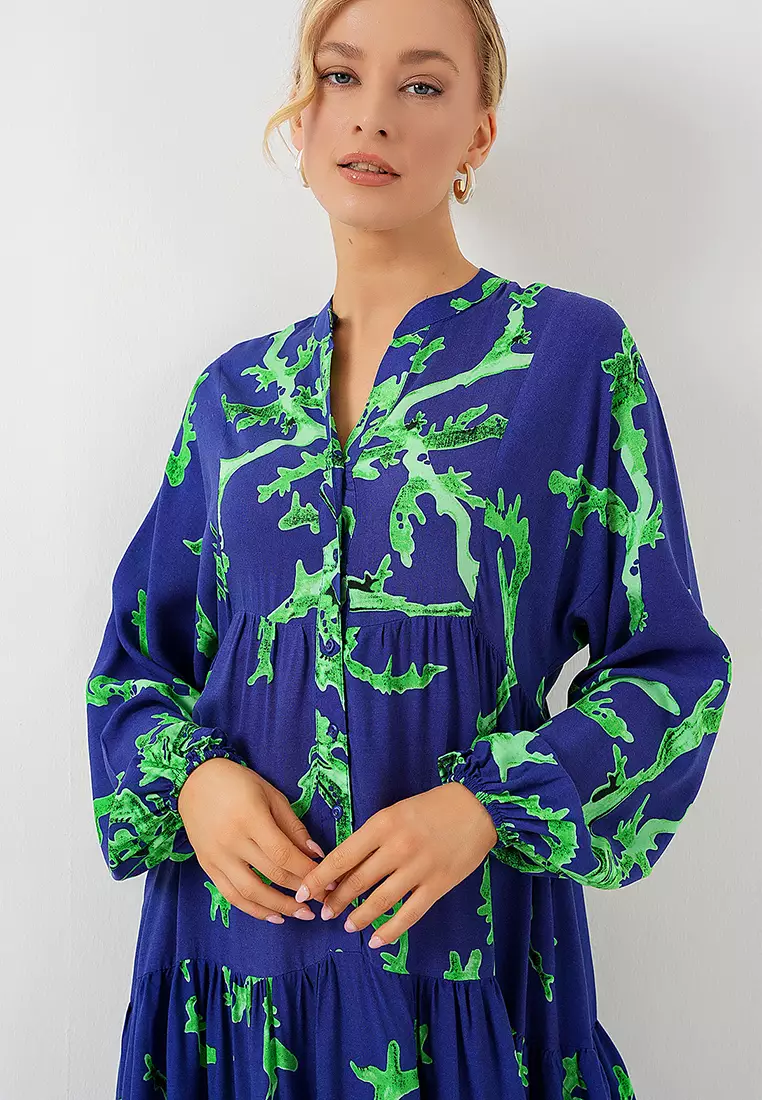 Modest Printed Maxi Dress