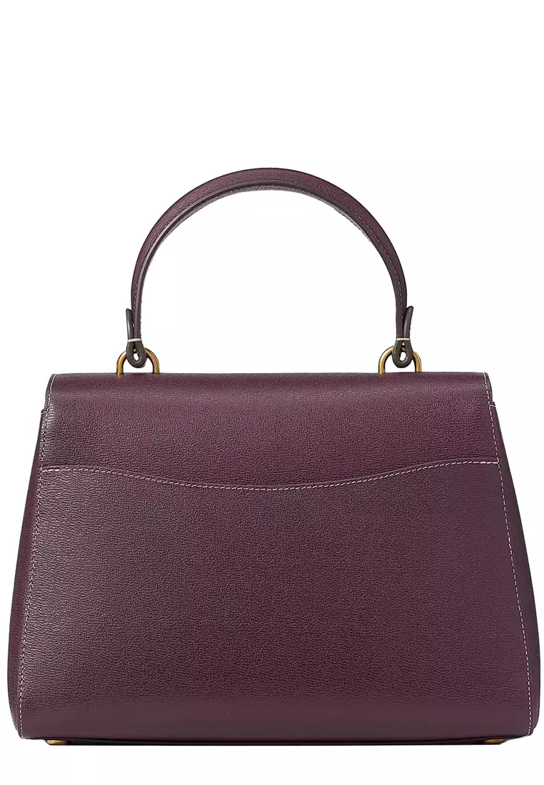 Katy Medium Top-handle Bag in Deep Cherry K8863
