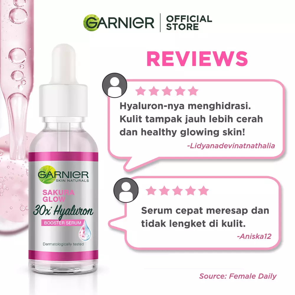 Garnier Sakura Glow 30x Hyaluron Booster Serum 15 ml
