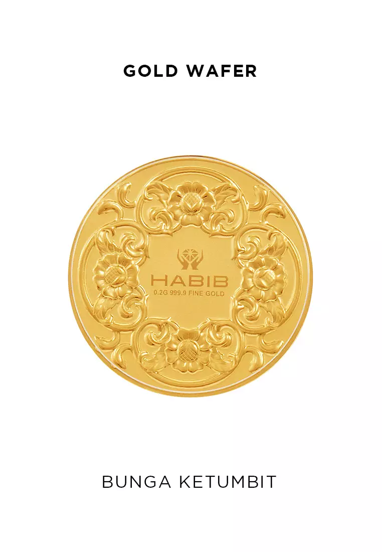HABIB Ukiran Collection (Bunga Ketumbit) | 999.9 Gold Wafer (0.20g)