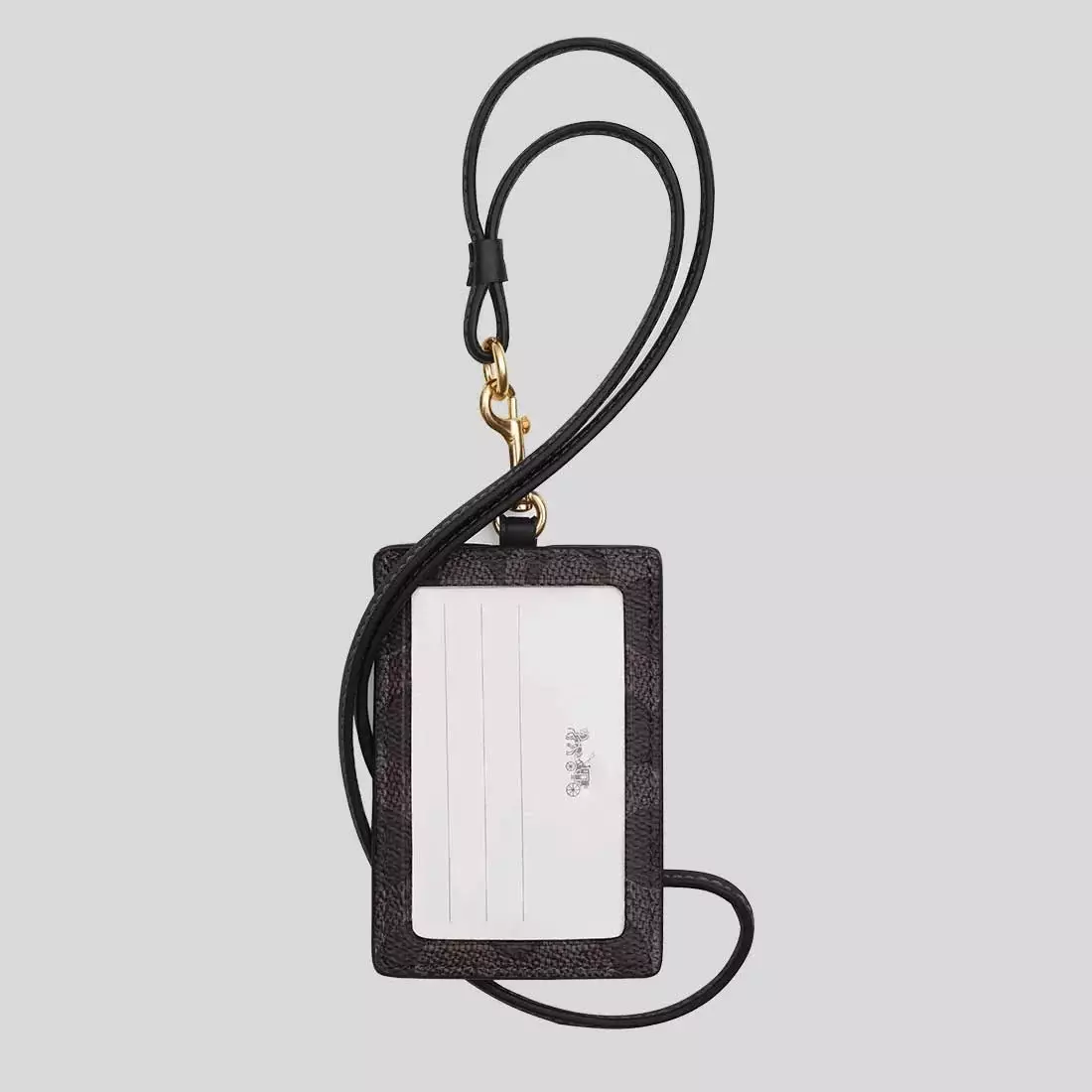 COACH Id Lanyard Walnut Black
