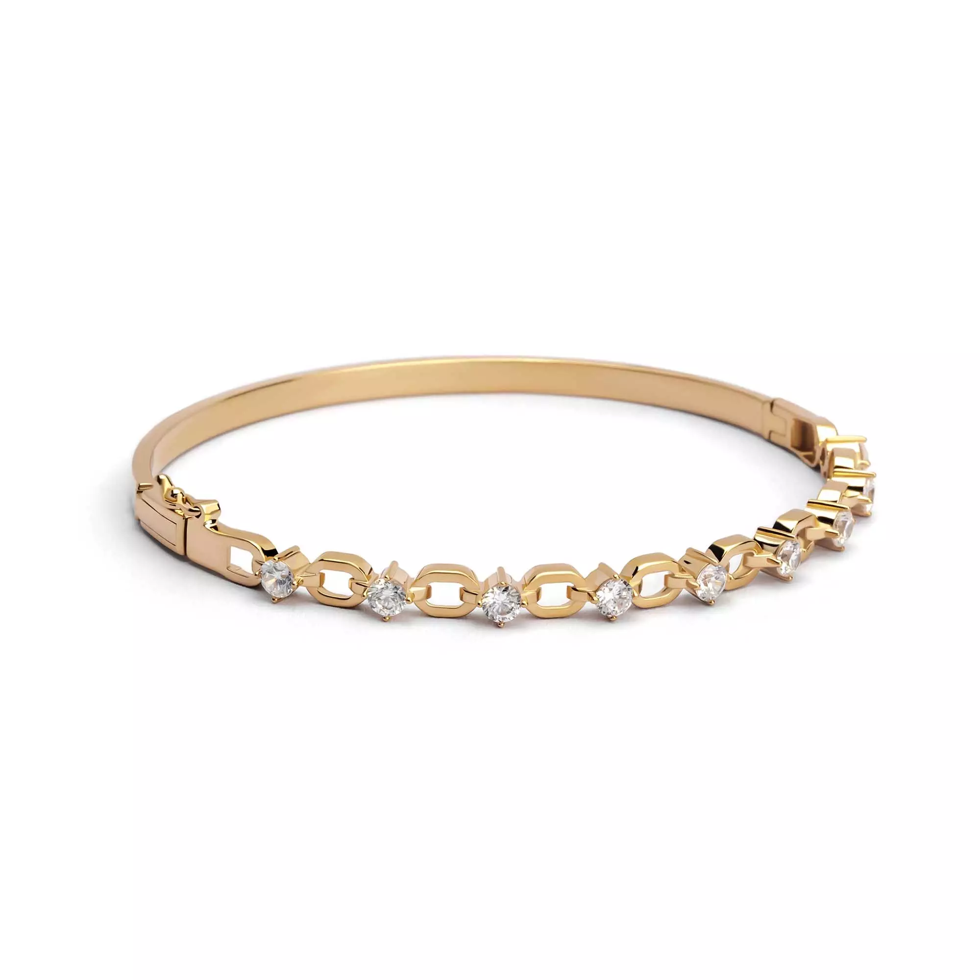 Gelang Emas 7k - Nyla Gold Bangle - Alaina Collection - Juene Jewelry