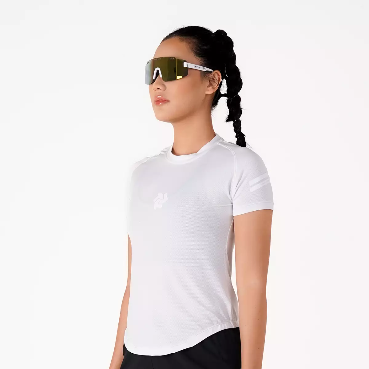 Tiento Jersey Running Women Kaos Olahraga Wanita Baju Lari Quick Dry South Pure White