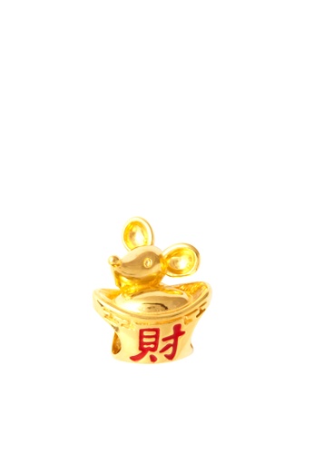TOMEI gold TOMEI Prosperity Sailing of Wealth Rat Charm, Yellow Gold 916 with Complimentary Navy Blue Bracelet (TM-YG0710P-EC) (3.41G) FC51BACB2E9B9BGS_1