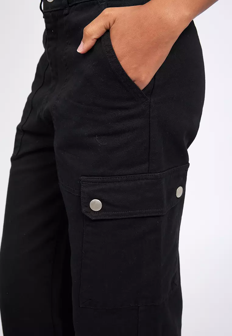 Denim Pants with Cargo Pocket