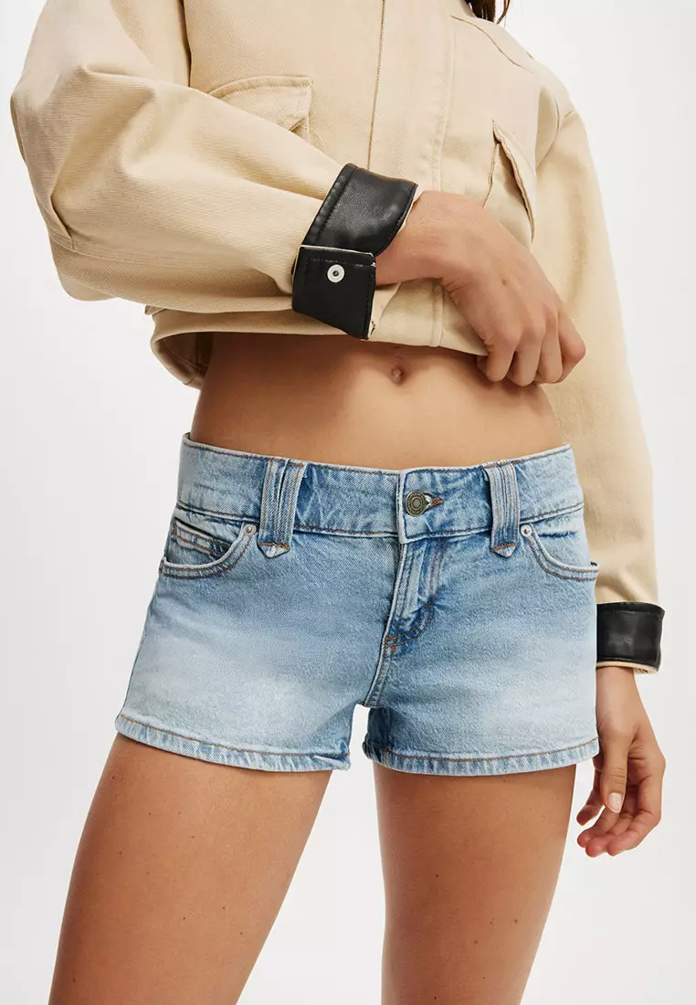 Micro Low Denim Shorts