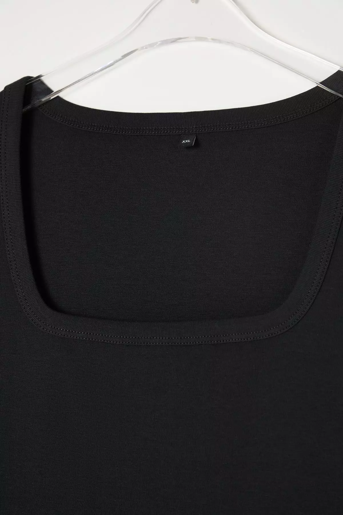 Anthracite Square Neck Soft Bodycon Plus Size Knitted Undershirt