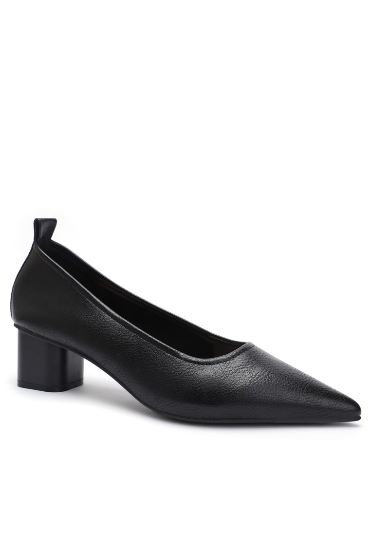 Soft Synthetic Leather Round Pumps 2049-8