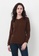 nicole brown Nicole V-Neckline Long Sleeve Sweatshirt AA848AAFD1A46AGS_1