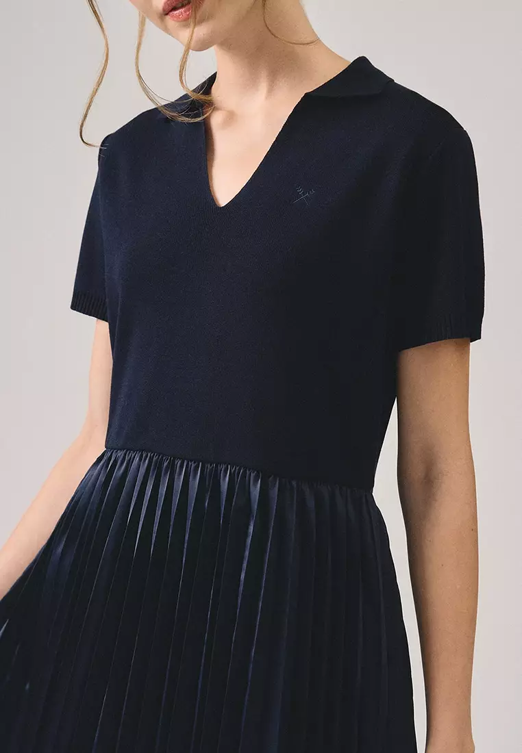 Combination Pleated Dress