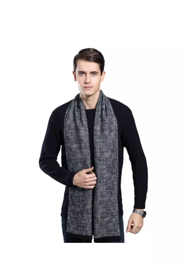 Men's Warm Scarf for Autumn and Winter - Thick Korean Style Long, Versatile Scarf