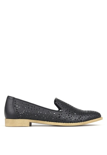 Betts black Valentine Perforated Slip-On Shoes F1422SHA7174C3GS_1