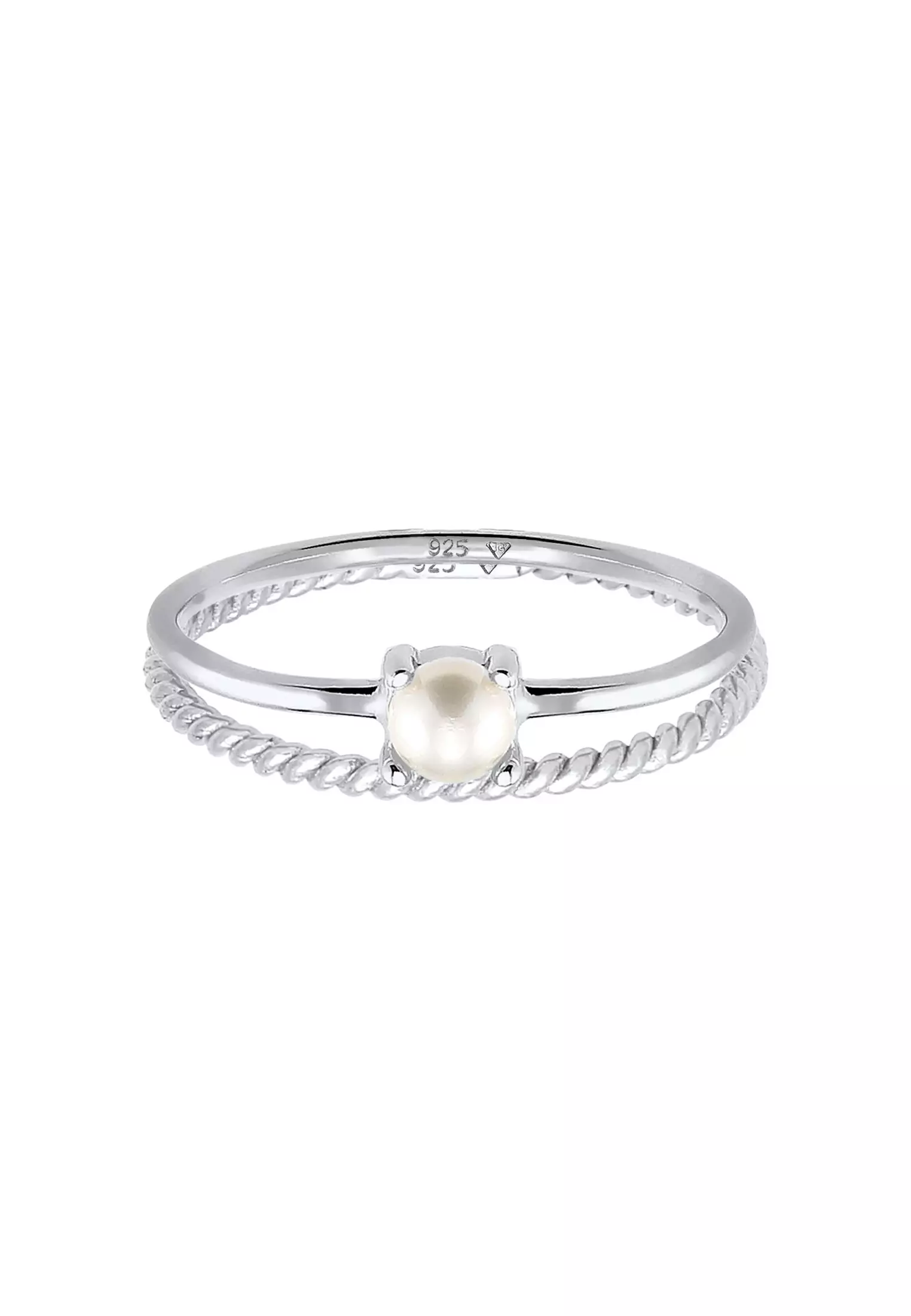 Ring Twisted Set Of 2 Freshwater Cultured Pearl