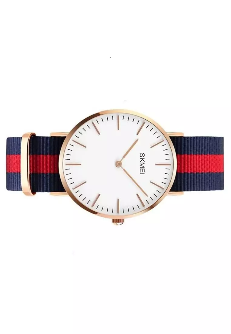 Jam Tangan Casual Analog Pria Waterproof Strap Tali Material Canvas HP23 ORIGINAL