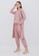 La Rosa pink La Rosa Loungewear Knit 3 Pieces Outer Set in Blush Pink 7351FAA6ABB904GS_2