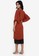 ZALORA BASICS orange Longline Kimono Jacket with Sash 91FC1AA726BE5FGS_2