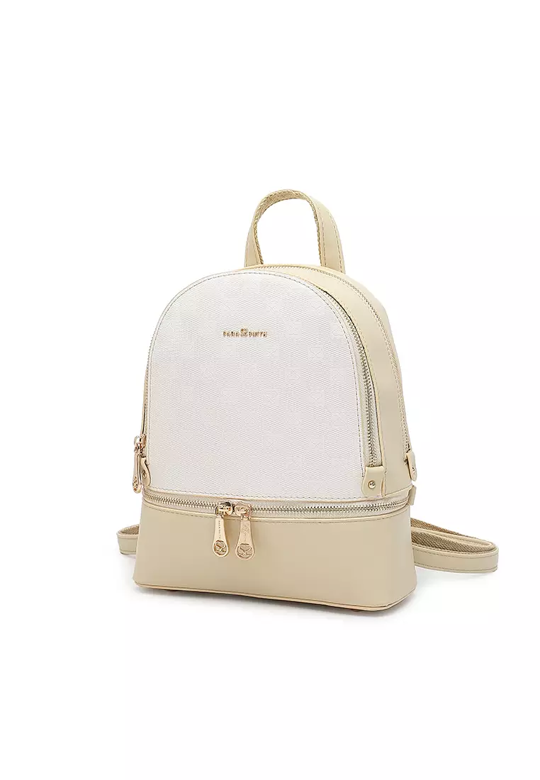 Women's Monogram Backpack (Tas Ransel Wanita & Tas Punggung Wanita) - Putih