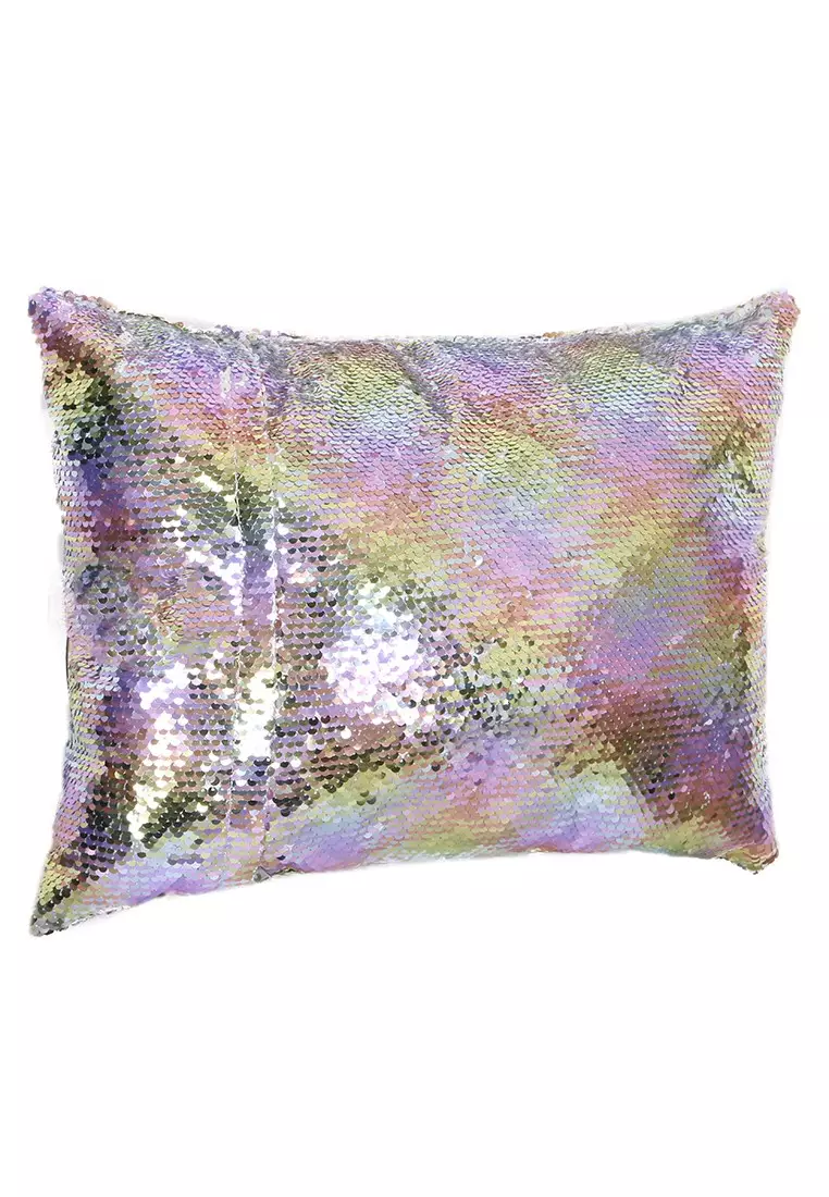 Flip sequin initial pillow clearance