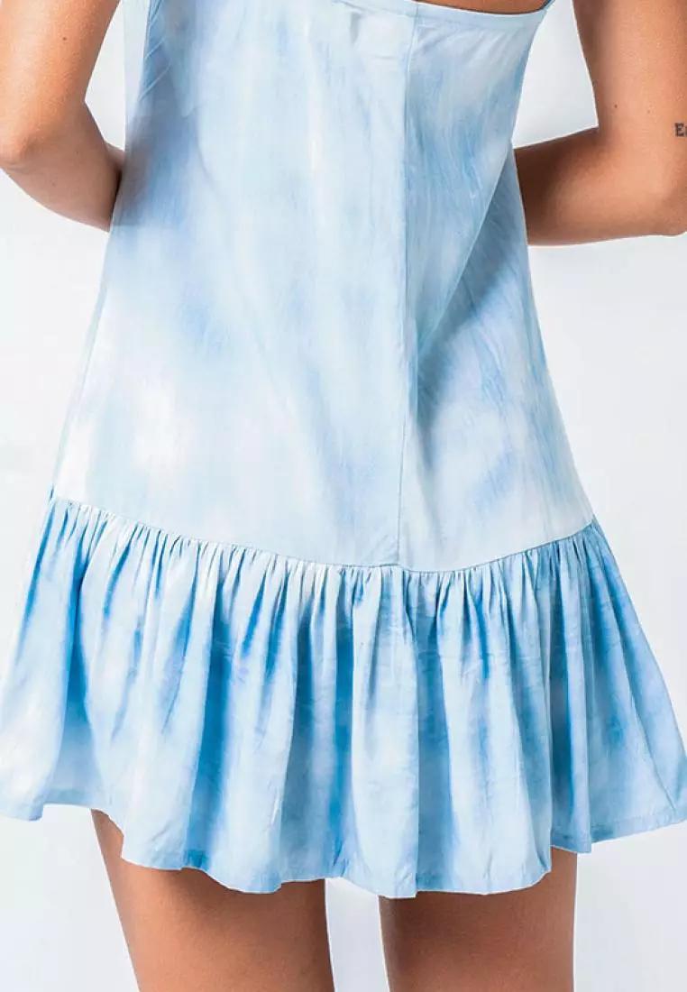 Earthling Dress Blue Tie Dye