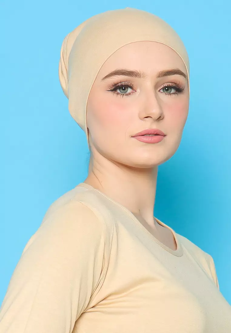 JV Hasanah Ciput Rayon Beige | Ciput Polos Rayon Adem