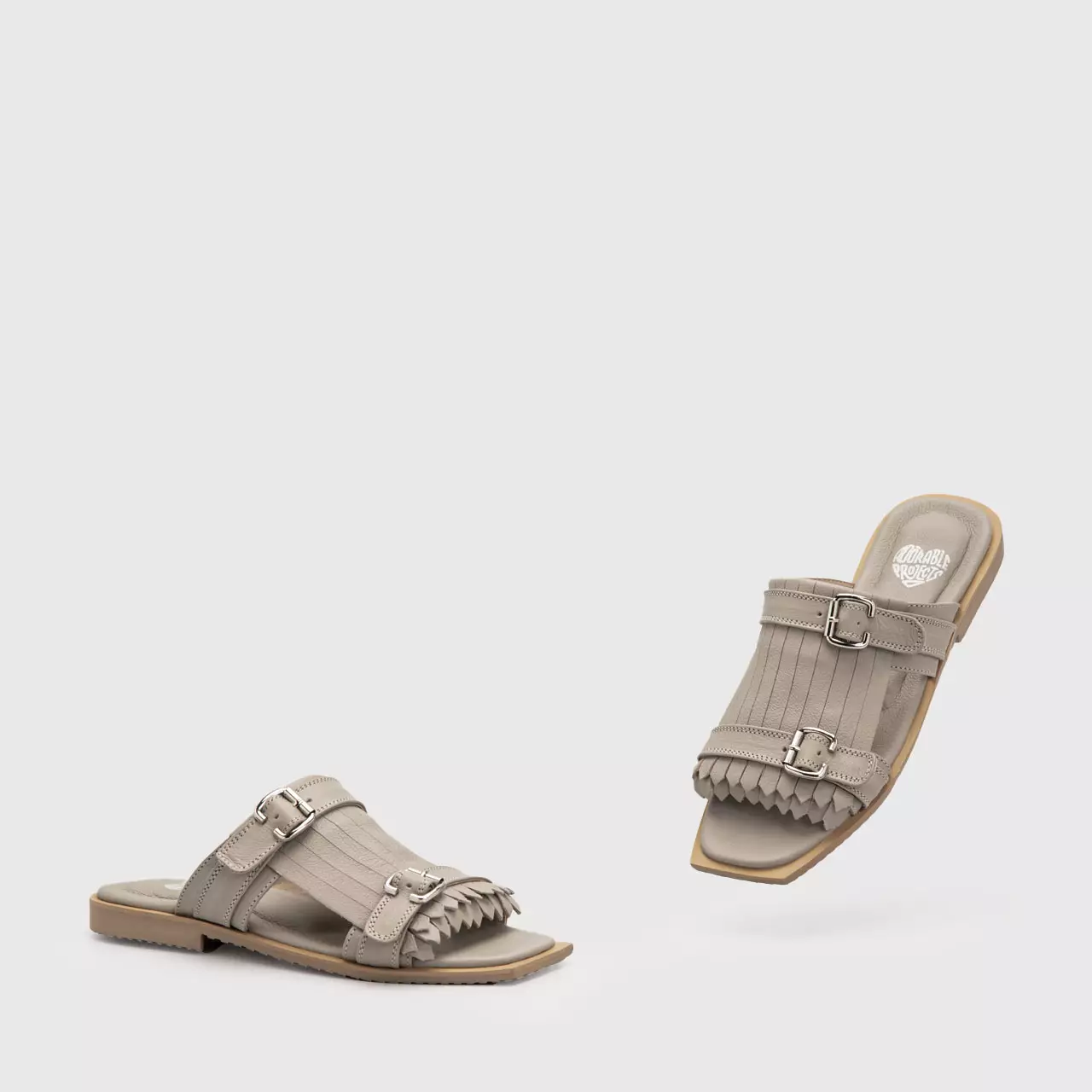 Glisa Sandals Genuine Leather Grey