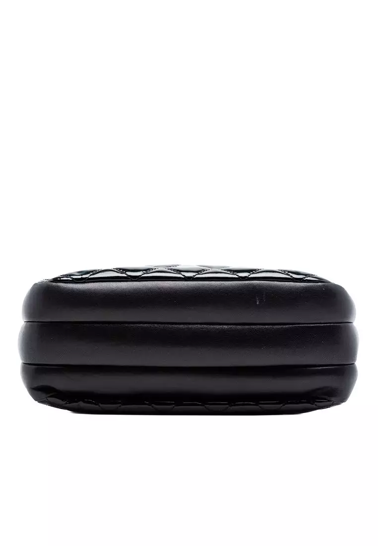 Pre-Loved Chanel Cc Quilted Patent Double Zip Camera Bag