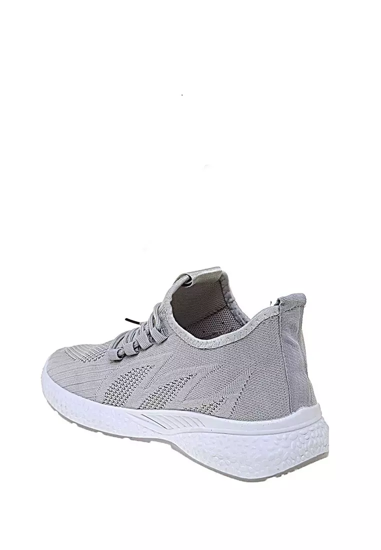 Chayton Sneakers Casual Sepatu Olahraga Polos Kasual Pria Material Flyknit Mesh ORIGINAL - Gray