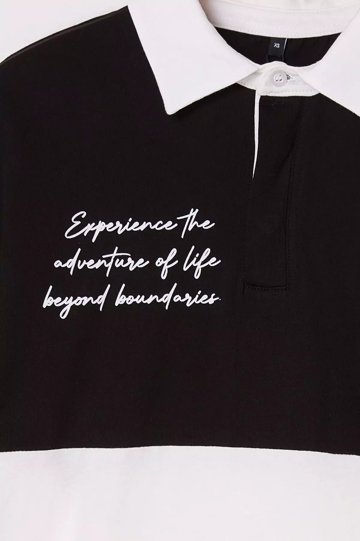 Oversize Color Block Printed Polo Shirt