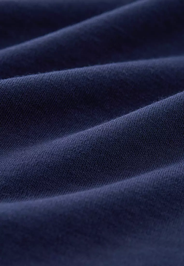 Navy Blue Styled Pocket Polo Shirt