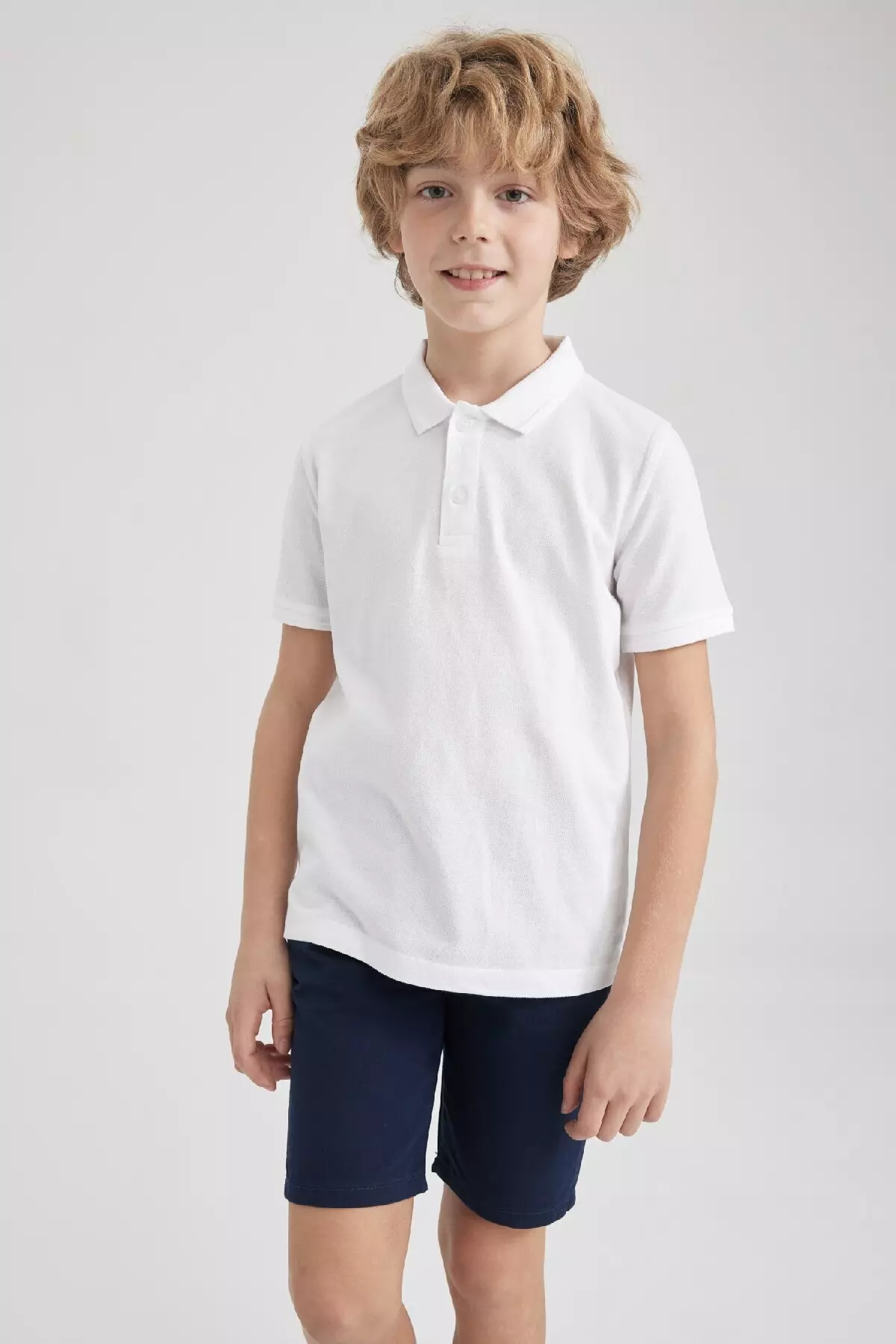 Boy's White Pique Short Sleeve Polo School T-Shirt K1689a623sm
