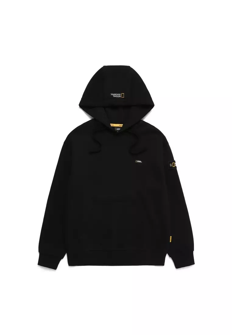 男女同款冰河圖案半寬鬆連帽衛衣