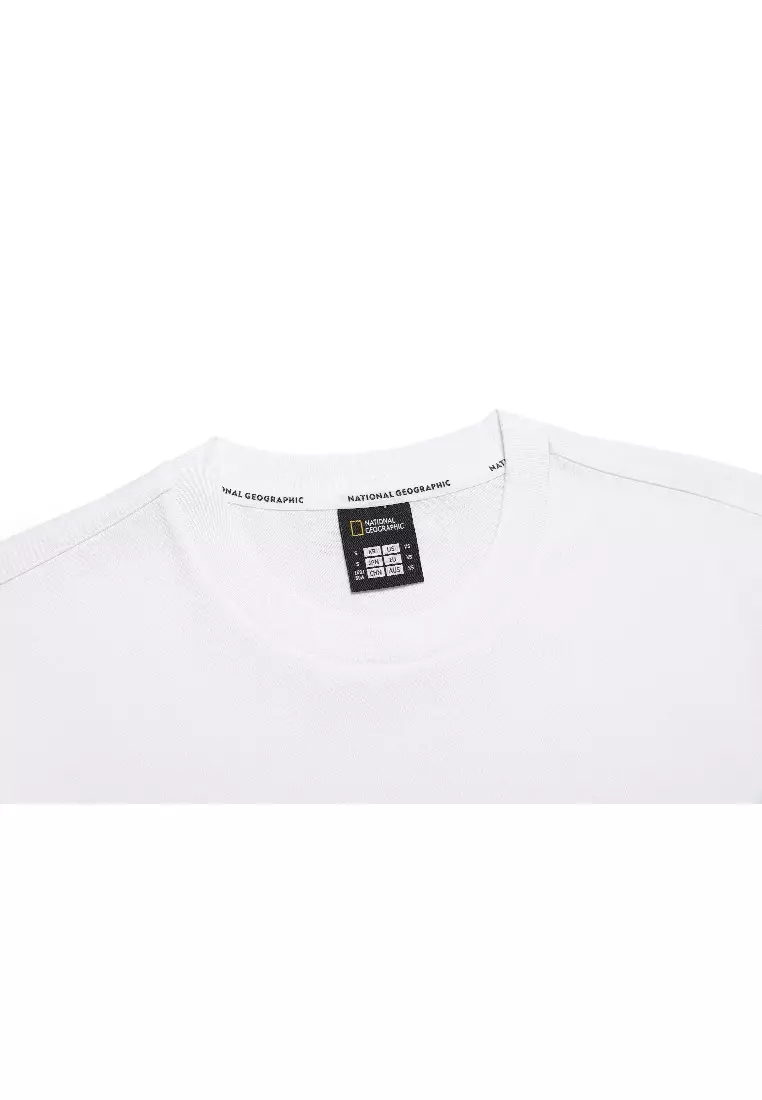 男女同款徽章半寬鬆短袖T恤