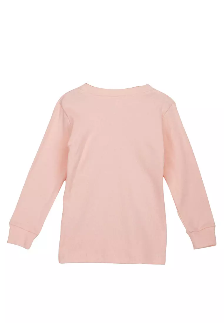 Move Two-Piece Long Sleeves Pajama Set For Girls