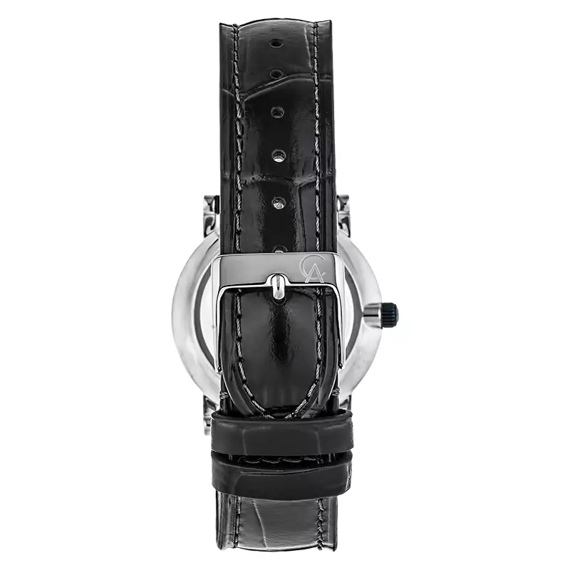 Jam Tangan Wanita Alexandre Christie Classic AC 8344 LD LTUBU Ladies Blue Dial Black Leather Strap